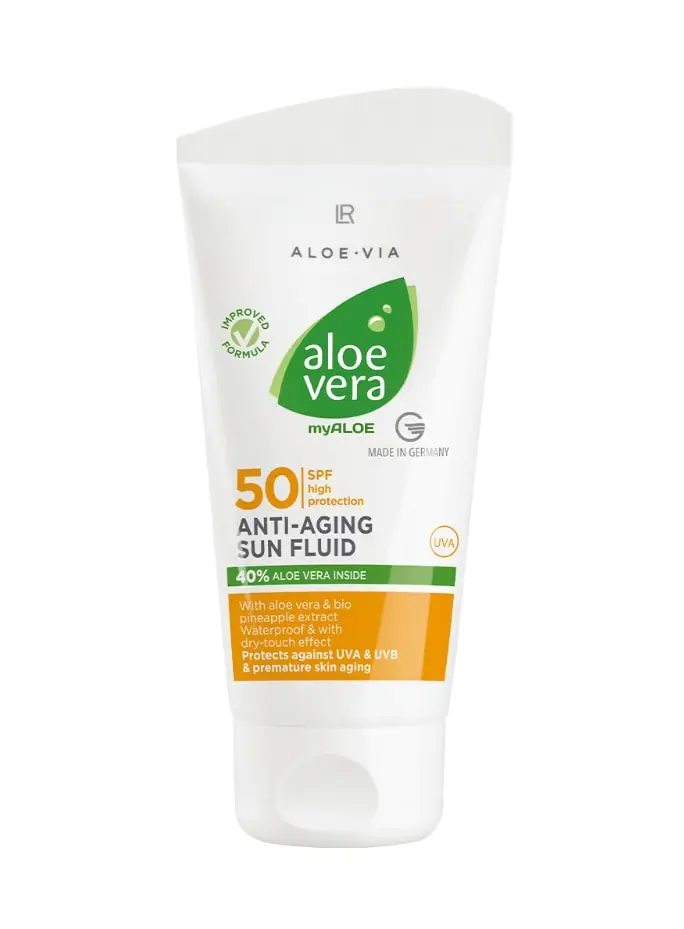 Aloe Vera Слънцезащитен крем против бръчки фактор 50