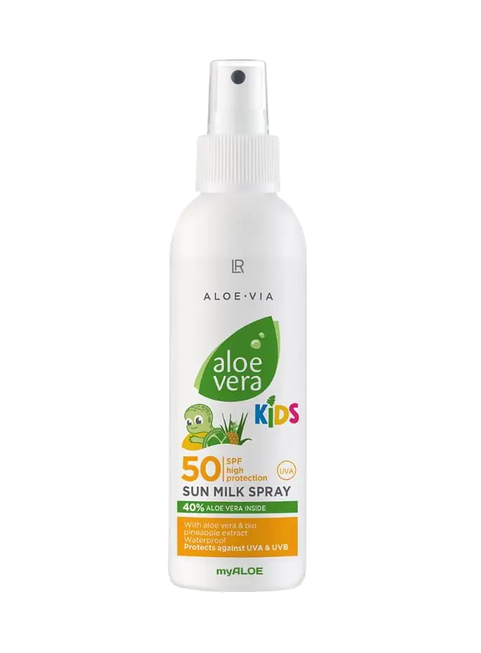 Aloe Vera Слънцезащитен Спрей Мляко за Деца Фактор 50