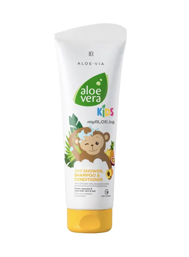 Aloe Vera Kids 3в1 Душ гел, шампоан и балсам